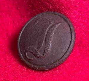 Confederate Infantry Button - Script "I"