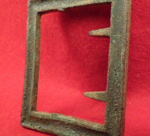 Confederate Frame Belt Buckle - "Gutter Back"