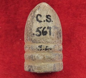 Confederate Rifle Musket Salvaged Lead - Truncated Cone Cavity