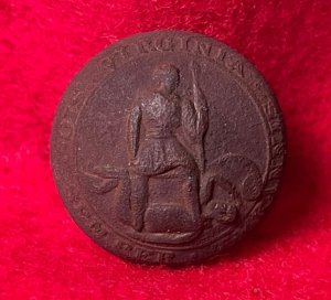 Virginia State Seal Coat Button 