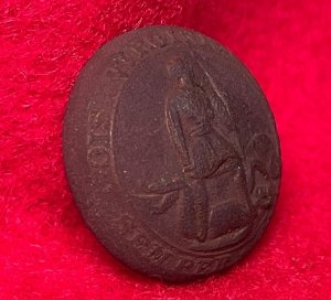 Virginia State Seal Coat Button 