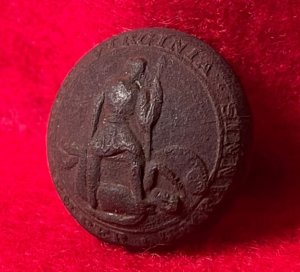 Virginia State Seal Coat Button 