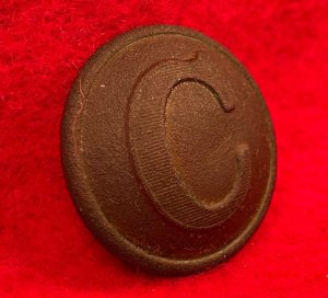 Confederate Cavalry Coat Button - Lined "C"