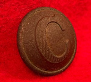 Confederate Cavalry Coat Button - Lined "C"