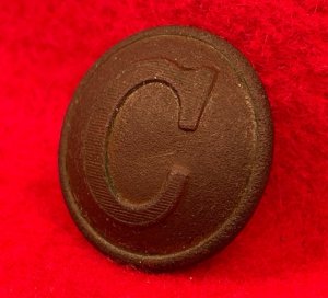 Confederate Cavalry Coat Button - Lined "C"