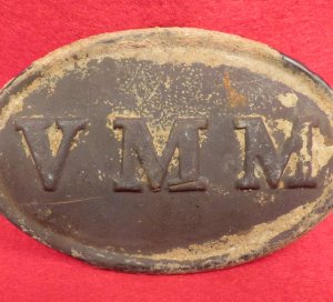 Volunteer Maine Militia "VMM" Cartridge Box Plate - Both Loops