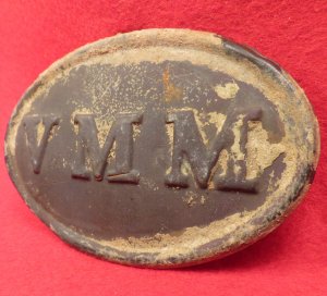 Volunteer Maine Militia "VMM" Cartridge Box Plate - Both Loops