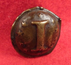 Confederate Infantry Button with "Stars" - Non-Excavated