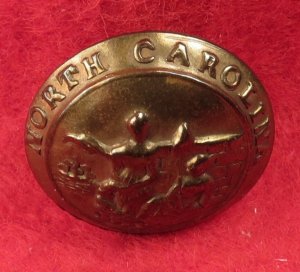 North Carolina State Seal Coat Button - Non-Excavated