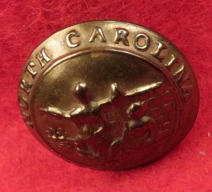 North Carolina State Seal Coat Button - Non-Excavated