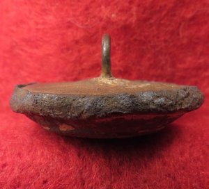 Confederate Cavalry Coat Button - Lined "C" - Back Replaced