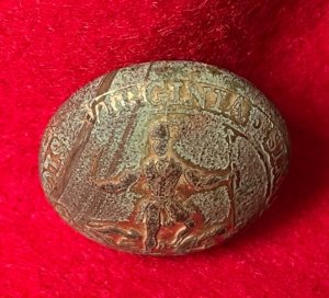 Virginia State Seal Coat Button 