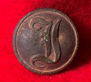 Confederate Infantry Coat Button - "Script I"