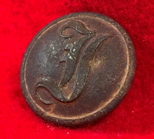 Confederate Infantry Coat Button - "Script I"