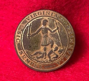 Virginia State Seal Coat Button 