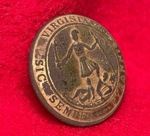 Virginia State Seal Coat Button 