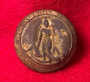 Virginia State Seal Coat Button 