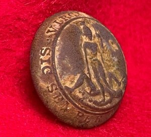 Virginia State Seal Coat Button 