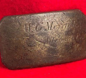 Brass Plate Inscribed "W. G. MERRICK"