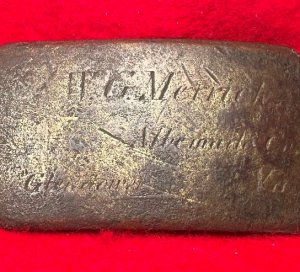 Brass Plate Inscribed "W. G. MERRICK"