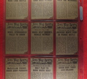 The 1962 Topps Civil War News Card Series - Complete --- On Sale