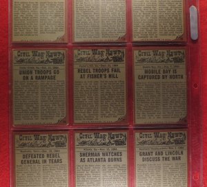 The 1962 Topps Civil War News Card Series - Complete --- Even More ON SALE