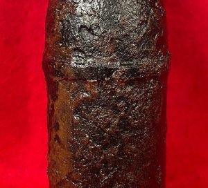 Confederate 3 Inch Read Shell - Unfired - Rare "Half Moon" Flame Groove