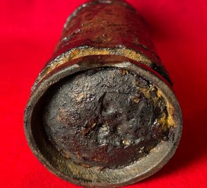Confederate 3 Inch Read Shell - Unfired - Rare "Half Moon" Flame Groove