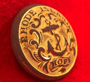 Rhode Island State Seal Coat Button - High Quality