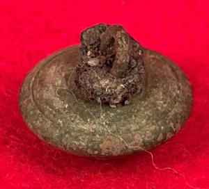 Federal Infantry Kepi Button with Bit of Leather