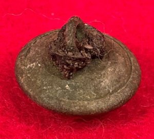 Federal Infantry Kepi Button with Bit of Leather