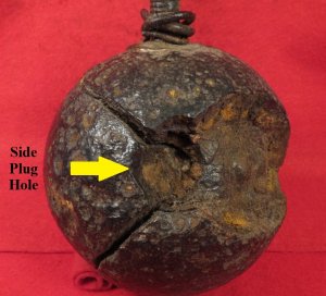 Confederate 12 Pounder Side Loader with Bolt & Exposed Case-Shot
