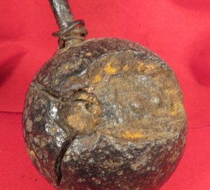 Confederate 12 Pounder Side Loader with Bolt & Exposed Case-Shot
