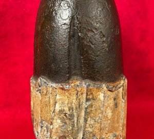 3-Inch Hotchkiss Shell - Scarce Wooden-Fuzed Variant +++ Peter George Collection +++