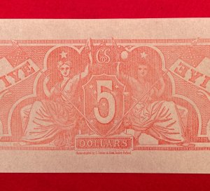 Confederate Five Dollar Chemicograph - 1864