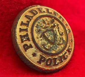 Philadelphia Police Coat Button - Early 1900s Period - Excavated 