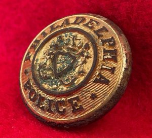Philadelphia Police Coat Button - Early 1900s Period - Excavated 