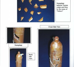 Reconstructed Ceramic Seltzer Bottle - Hut Site Recovery