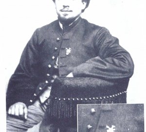 Cape Pin/Watch Fob - "Flaming Bomb" 