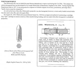 Confederate Whitworth Sharpshooters Rifle Cartridge - .45 Caliber 