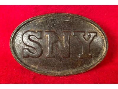State of New York Belt Buckle - Broad Letter Style