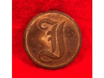 Confederate Infantry Coat Button - Script "I"