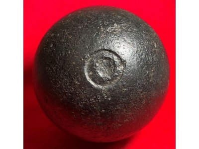 18 Pounder Solid Shot - Revolutionary War - Marked