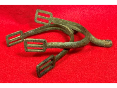 Pair of Model 1859 US Cavalry Spurs with Cast-In Groove - Littlestown, PA