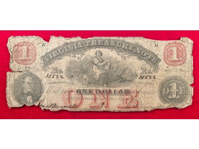 Virginia Treasury Note - One Dollar