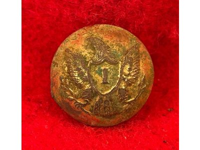 Federal Infantry Cuff Button with Bachelor Ring