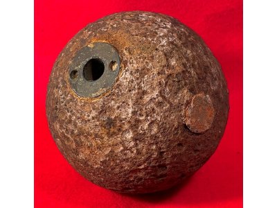 Confederate 12 Pounder "Side-Loader" Case Shot - Lead Side-Plug
