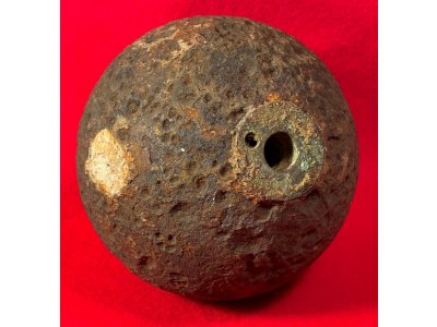 Confederate 12 Pounder "Side-Loader" Case Shot - Lead Side-Plug