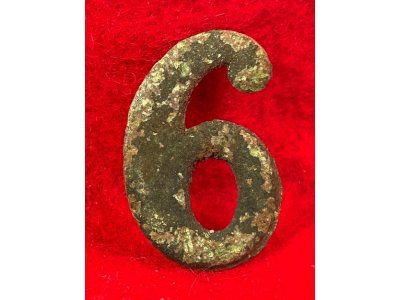 Regimental Number "6" or "9" - Large Size