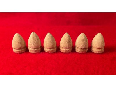 Six .44 Caliber Colt Army Pistol Bullets